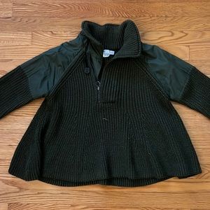 Side swim half zip sweater